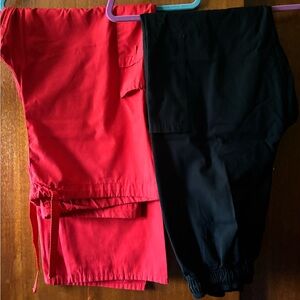 Lot of (3) LARGE scrub tops & (3) LARGE scrub pants